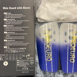 Soccer ProEuro Shin Guards With Sleeve Size Small 10-13 Years Old